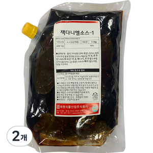 태원식품 잭다니엘 소스 1, 1kg, 2개