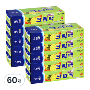 크린랩 크린백 소 25cm x 35cm, 소(S), 50개입, 60개