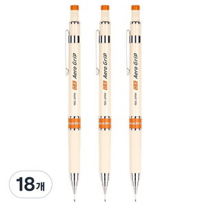 자바펜 에어로그립 샤프 베이지, 0.5mm, 18개