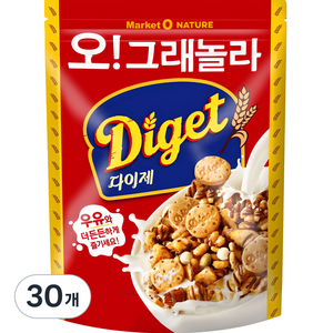 마켓오네이처 오 그래놀라 다이제 시리얼, 250g, 30개