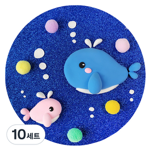 크리에이티브조이 어르신용 점토 캐릭터 만들기 칼라클레이, 세트3, 100g, 10세트