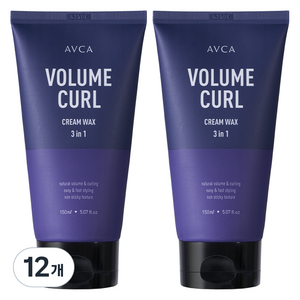 아브카 3 in 1 볼륨 앤 컬크림 왁스, 150ml, 12개