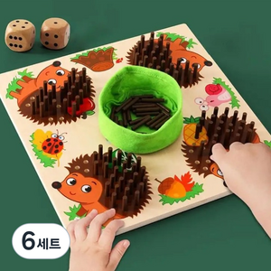 고슴도치 옷입히기 덧셈 뺄셈 수놀이 세트, 6세트