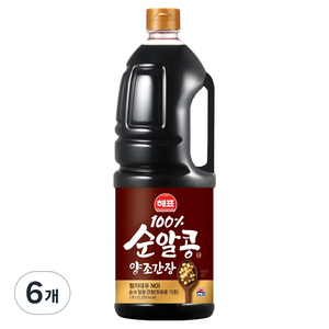 해표 순알콩 양조간장, 6개, 1.8L