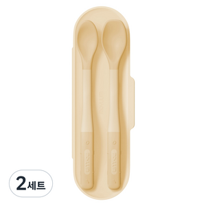 모윰 한 입 이유식 스푼 2p + 케이스 세트, 허니비, 2세트