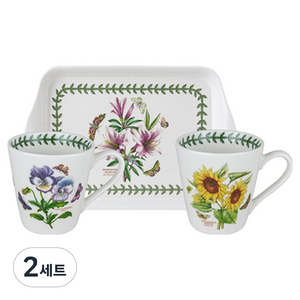 포트메리온 보타닉가든 머그 + 트레이 세트, 2세트, 머그 2p + 트레이, E