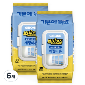 기본에 빅사이즈 유리 거울 전용 세정티슈, 6개