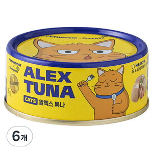 페스룸 고양이 알렉스 튜나 간식캔, 85g, 6개, 참치