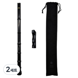 HDC영창 프리미엄 블랙 불기 쉬운 이지 단소 EZ-150 + 패브릭 케이스 세트, 블랙(단소), 2세트
