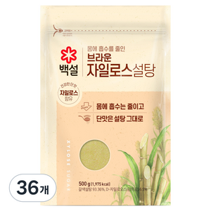 백설 브라운 자일로스 설탕, 500g, 36개