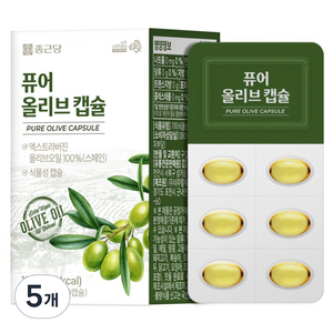 종근당 퓨어 엑스트라 버진 올리브 오일 30p, 18g, 5개