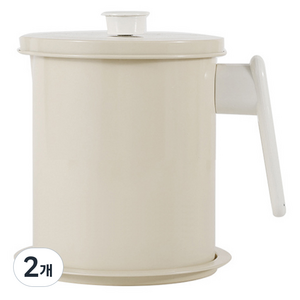 아메리칸로드 파스텔 음식물 쓰레기통 1.7L RK1835, 크림화이트, 2개