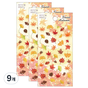 쁘띠팬시 시즌스티커 가을, sweet autumn(DA5413), 9개