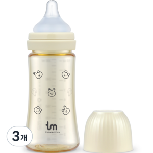 토비앤몰리 PPSU 돗바니 젖병 싱글팩, 바닐라, 280ml, 3개
