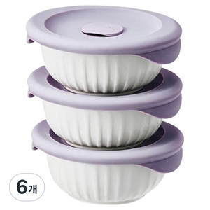 락앤락 바로한끼 도자기 밥용기 바이올렛 250ml, 6개, 밥용기 3p