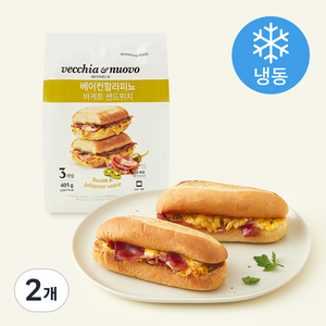 베키아에누보 베이컨 할라피뇨 바게트 샌드위치 (냉동), 135g, 2개, 3개입