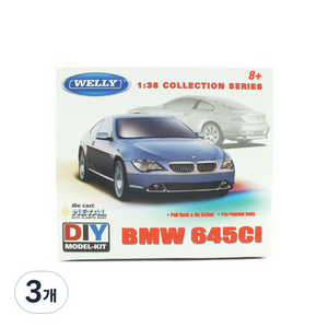 레프리카 웰리 1:38 BMW 645Ci 다이캐스트 모델 키트 WE235352, BK, 3개