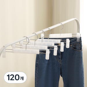 씨인크 논슬립 집게 고급 치마 바지걸이, 반투명, 120개
