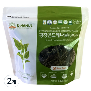 선녀와나물꾼 평창곤드레나물 5분ok, 80g, 2개