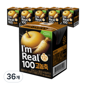 풀무원 아임리얼 100 고농축 배도라지, 120ml, 36개