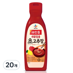 해찬들 새콤달콤 초고추장 튜브형, 500g, 20개