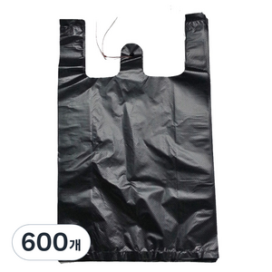 부국비닐봉투 손잡이 일반마트봉투3호 검정, 10L, 600개