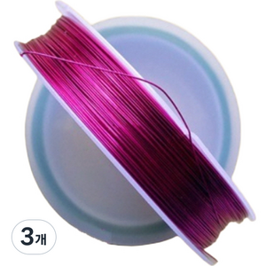 공예 컬러 철 와이어 13 0.3mm, 로즈레드, 3개