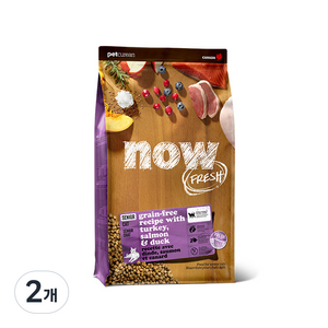 now 고양이 그레인프리 기능성 사료, 시니어, 2kg, 2개