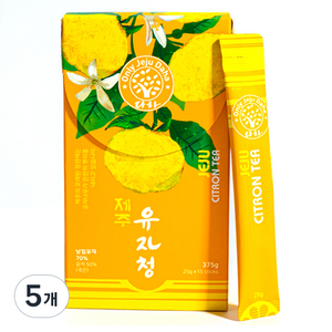 다하 제주 유자청 스틱, 25g, 15개입, 5개