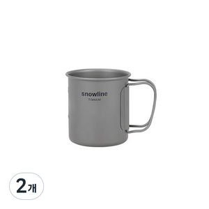 스노우라인 티타늄 머그컵 300ml, 혼합색상, 2개