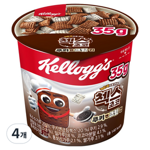 첵스초코 쿠키앤크림 컵, 35g, 4개
