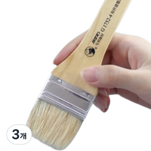 리라 미술 핸드 페인팅 유화 브러쉬, 4호, 3개