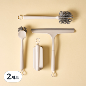 락앤락 리클린 잘 닦이는 청소솔 4종 세트, 아이보리, 2세트