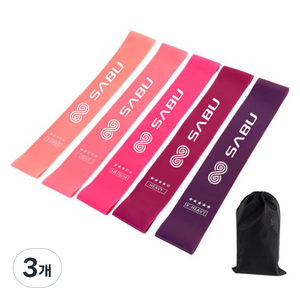 장사부 SABU 루프밴드 5종 세트, 혼합색상, 3개