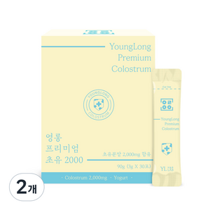 영롱 프리미엄 초유 2000, 2개, 90g
