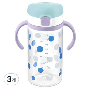 릿첼 AQ 외출용 드링킹머그, 라이트블루, 3개, 320ml