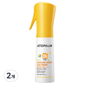 아토팜 키즈 쿨링 스포츠 선 스프레이 SPF50+ PA++++, 100ml, 2개