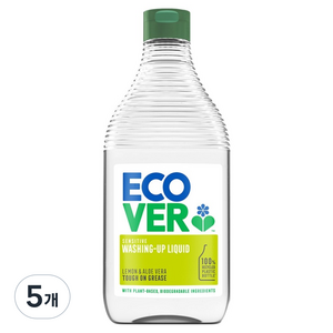 에코버 레몬 & 알로에베라 주방용 세제, 450ml, 5개