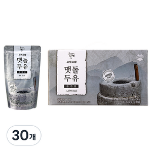 꼬박꼬밥 서리태 무가당 맷돌두유, 190ml, 30개