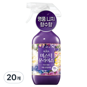 아우라 퍼퓸 섬유탈취제 미스틱 문라이즈 본품, 490ml, 20개
