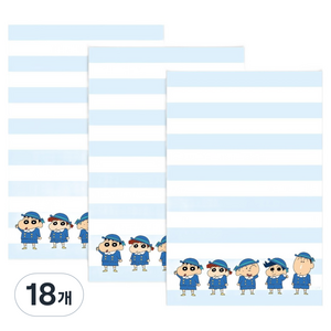 플라잉웨일즈 짱구는 못말려 메모패드 80 x 120 mm, 유치원, 80매, 18개