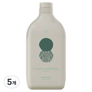 레드루트 비건 세탁세제 그리너리향, 5개, 1L