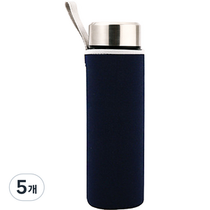 뷰레이터닷컴 베이크 무지 물병가방 360ml, 네이비, 5개