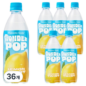 클룹 원더팝 프리바이오틱스 레몬트위스트, 36개, 500ml