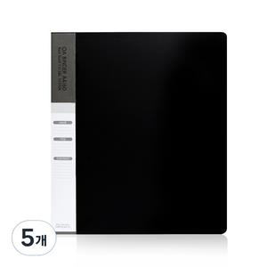 빅드림 A4 60매 OA 클리어바인더 속지추가 가능 화일, 블랙, 5개