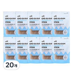 꼬뜨 강아지껌 덴탈껌 치카껌 스틱, 클로렐라, 100g, 20개