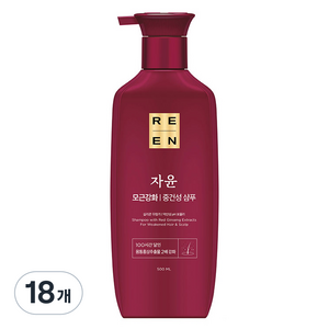 리엔 자윤 모근강화 중건성 샴푸, 500ml, 18개