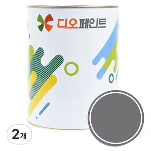 디오페인트 광택스 가구 방문 몰딩 수성 페인트 반광, 2개, 1L, 뉴트럴 49 라일락그레이
