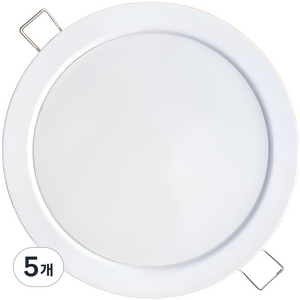 멜리빙 6인치 LED 15W 방습형 매입등, 화이트+주백색, 5개