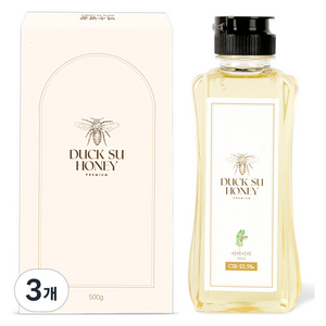 덕수벌꿀 아카시아 튜브형 벌꿀, 500g, 3개